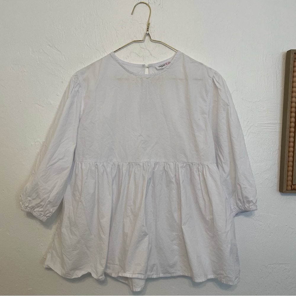 ASOS Urban Bliss White Peplum Blouse